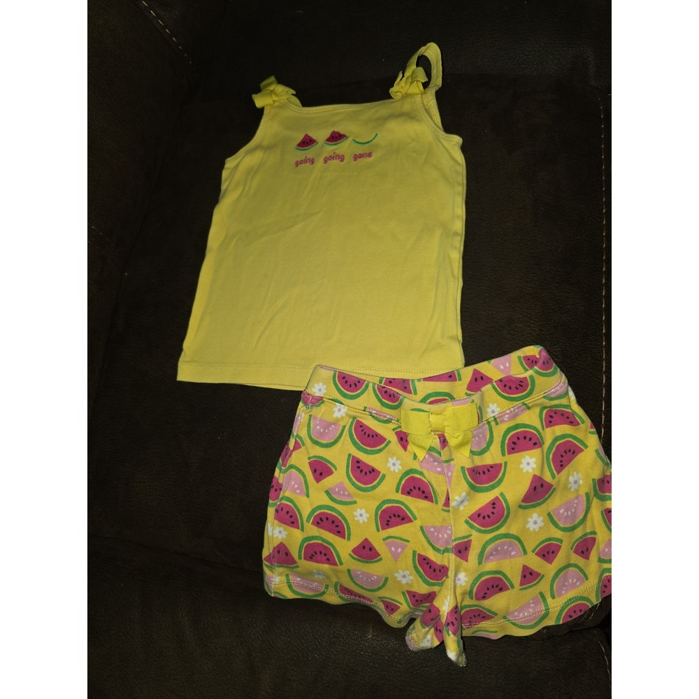 Gymboree island lily watermelon going going gone tank and shorts outfit size 3